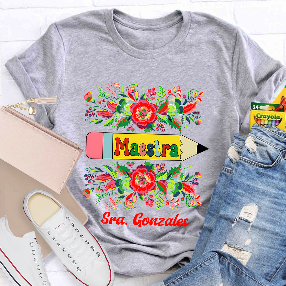 Personalized Maestra Name T-Shirt