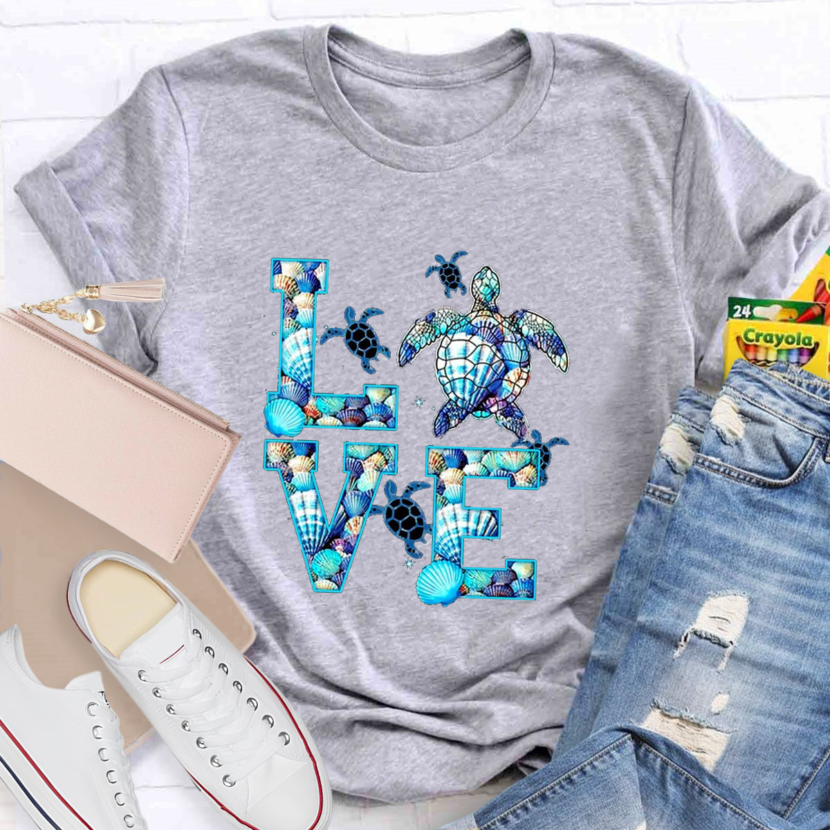 Blue Love For Sea TurtleT-Shirt