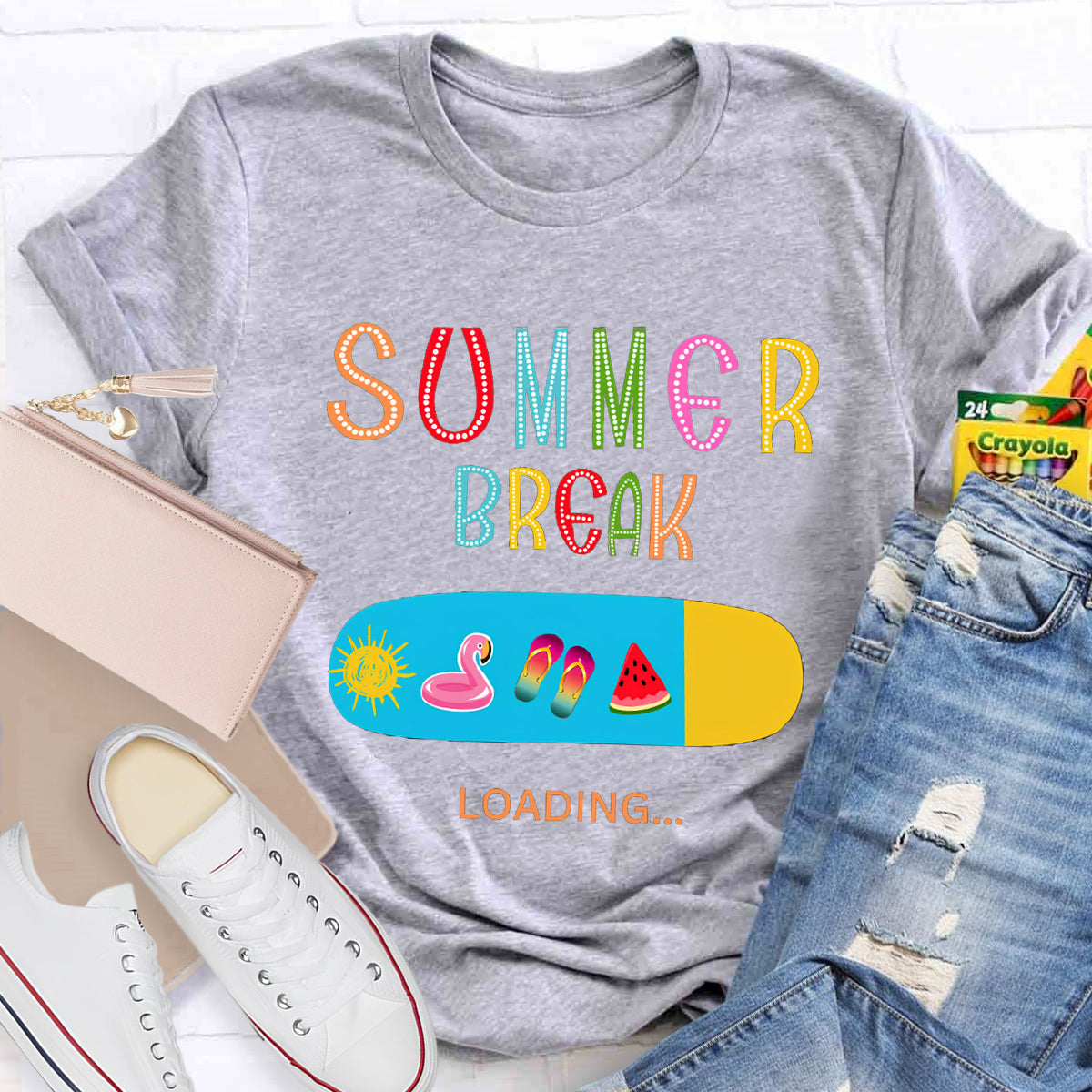 Summer Break Loading Teacher T-Shirt