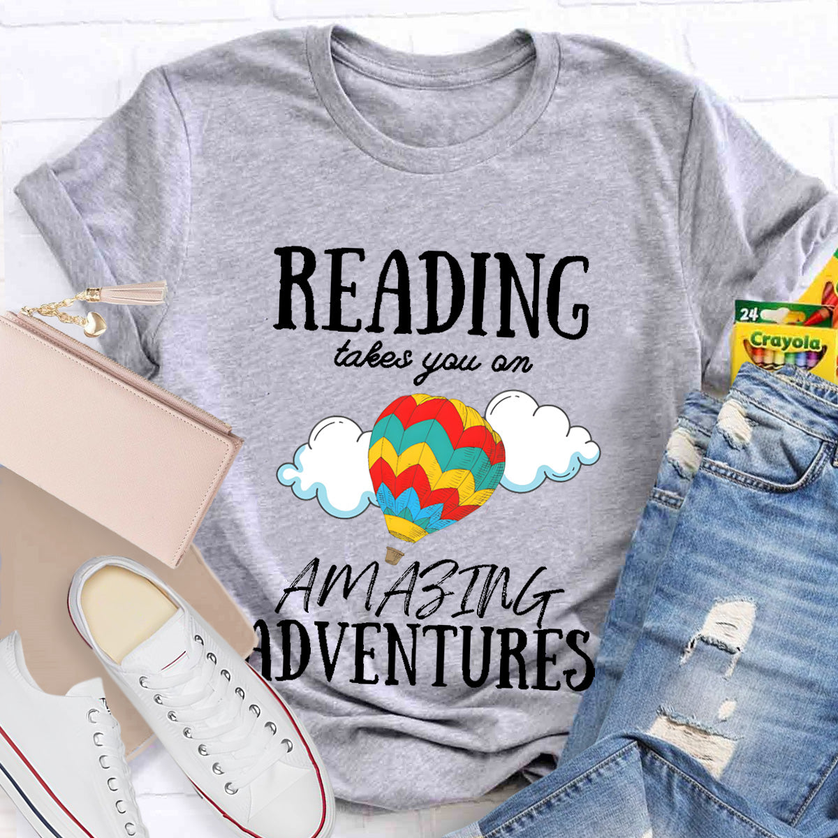 Reading Takes You On Amazing  Adventures Teacher T-Shirt