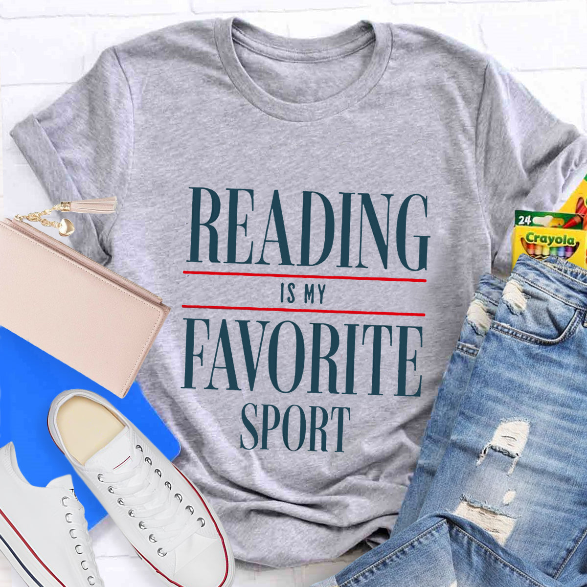 Reading Is My Favorite Sport Teacher T-Shirt