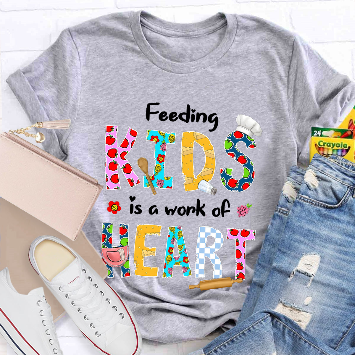 Feeding Kids Is A Work of Heart T-Shirt