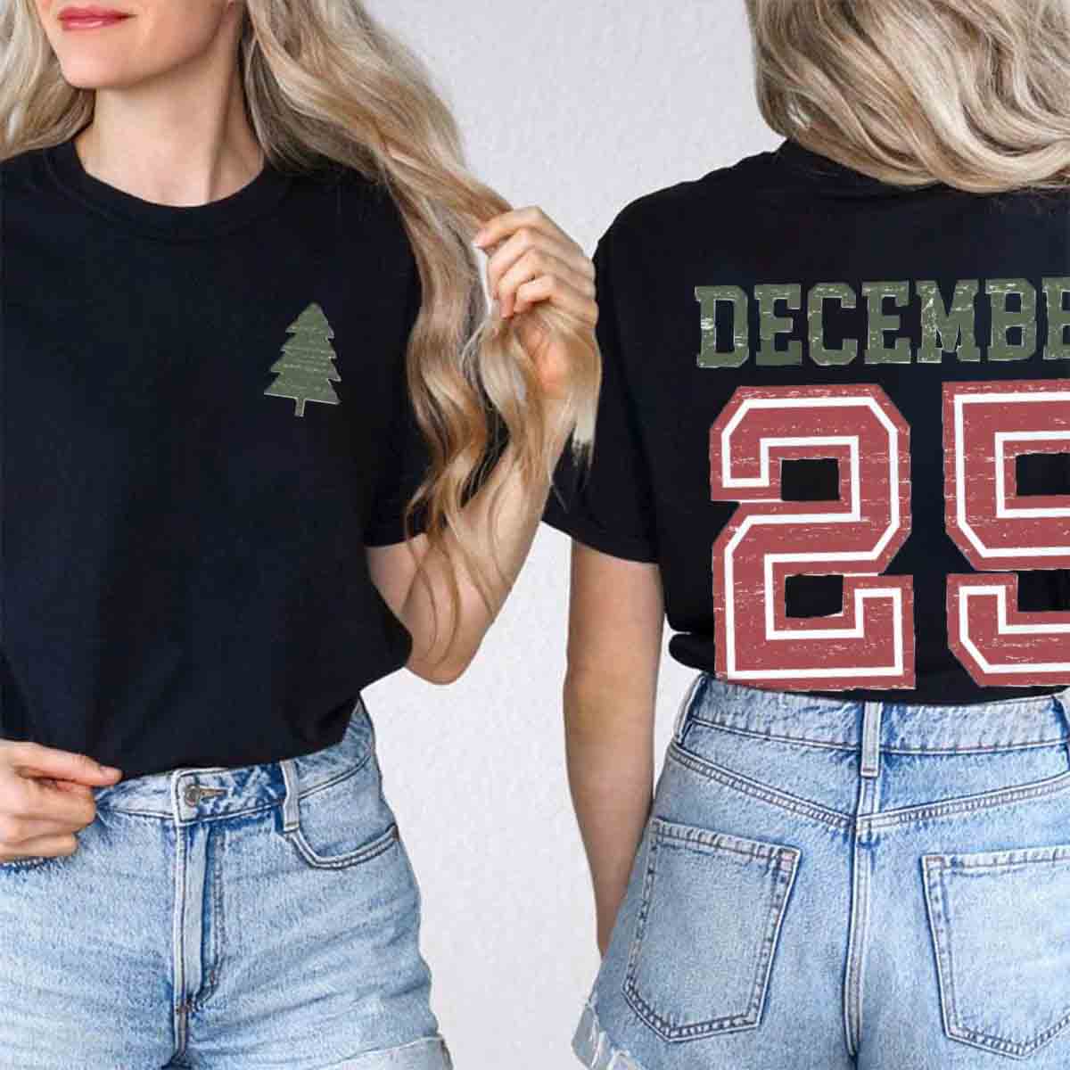 Christmas December Double Printed T-shirt