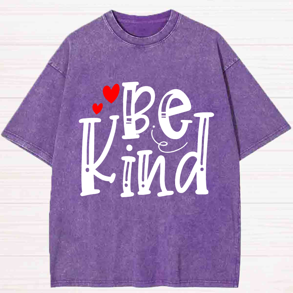 Be Kind Love Heart Washed T-shirt