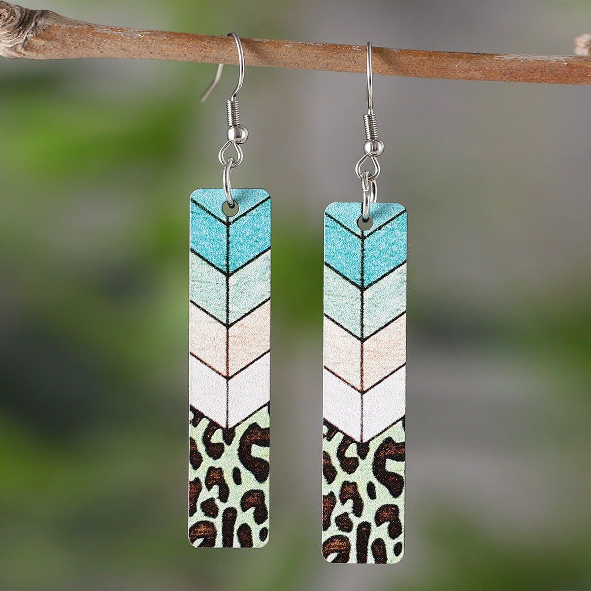 Four-Leaf Clover Tassel Ice Cream Coffee Cup Earrings