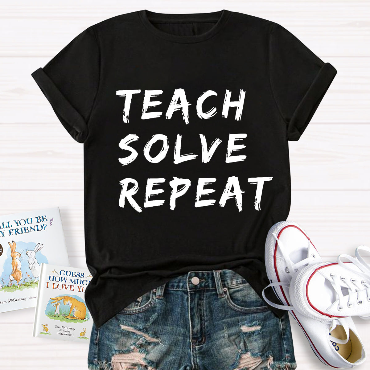 Teach Solve Repeat Teacher T-Shirt