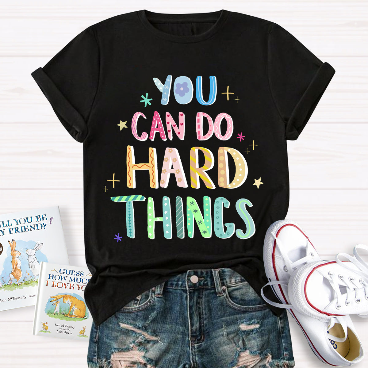 You Can Do Hard Things Motivational Language T-Shirt