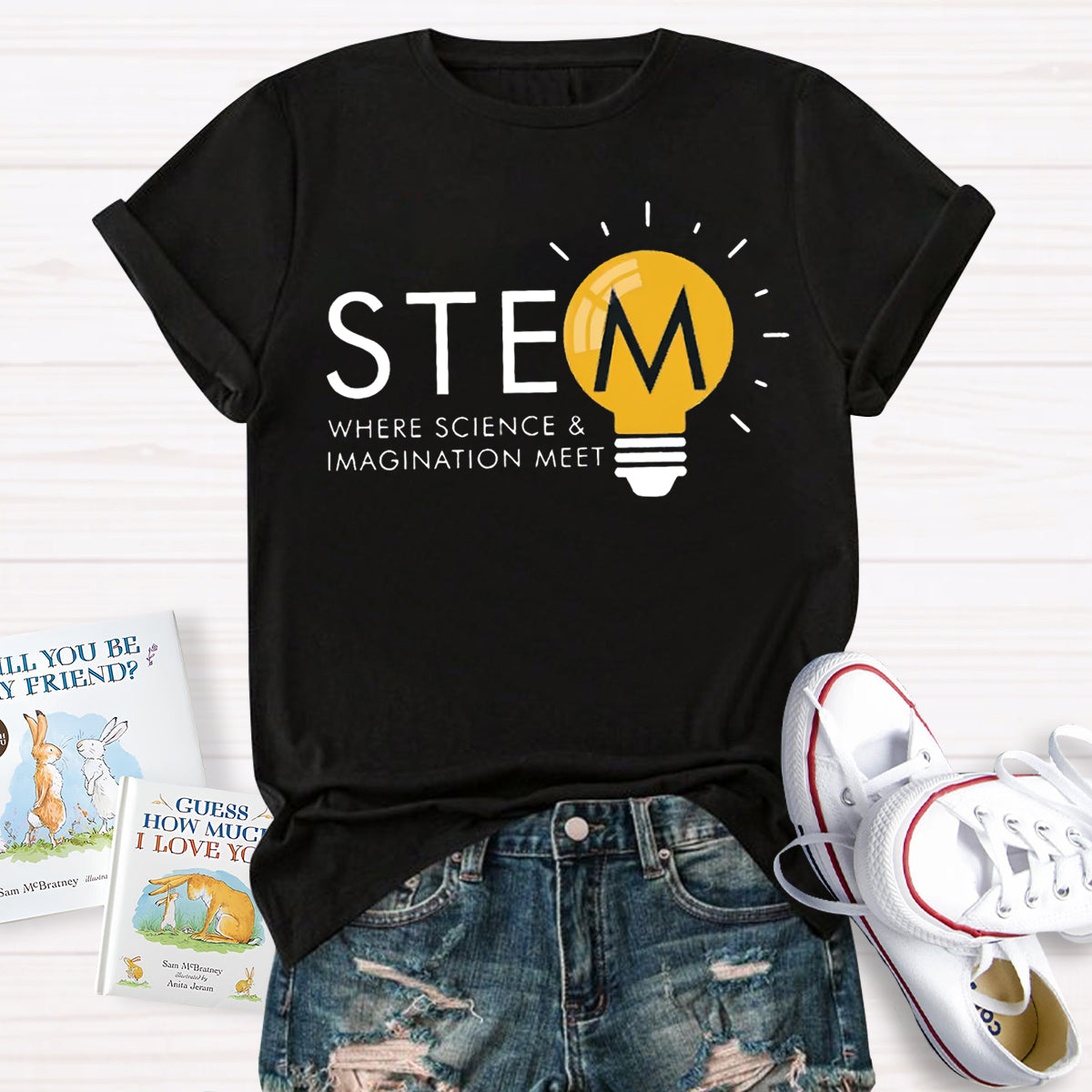 Stem Where Science And Imagination Meet Teacher T-Shirt