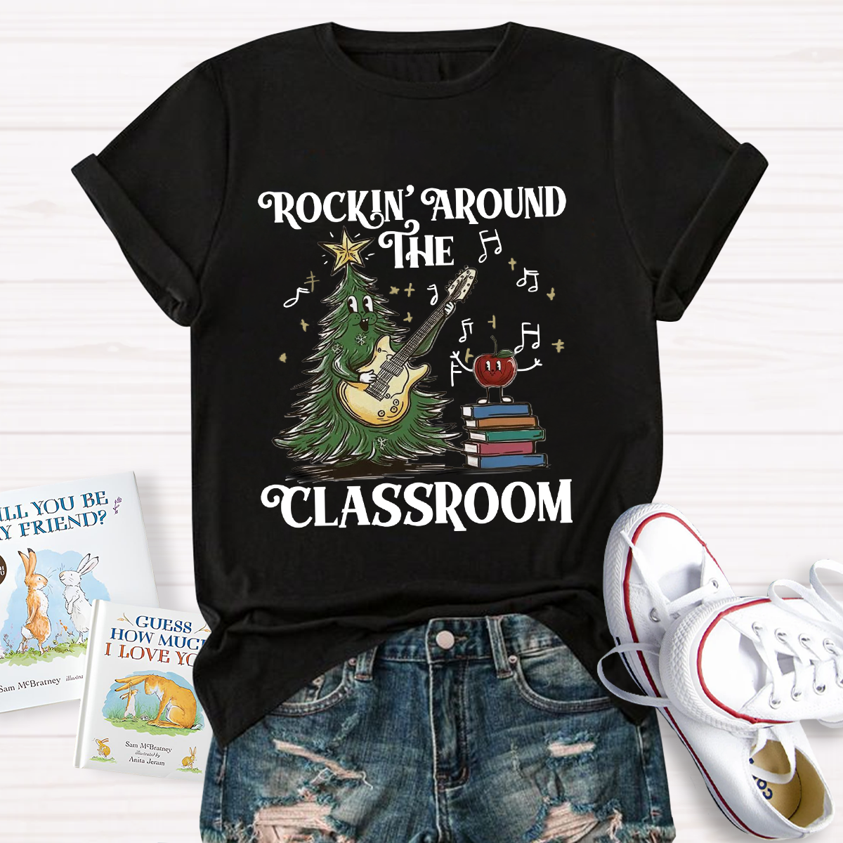 Rockin' Around The Classroom Teacher Christmas T-Shirt