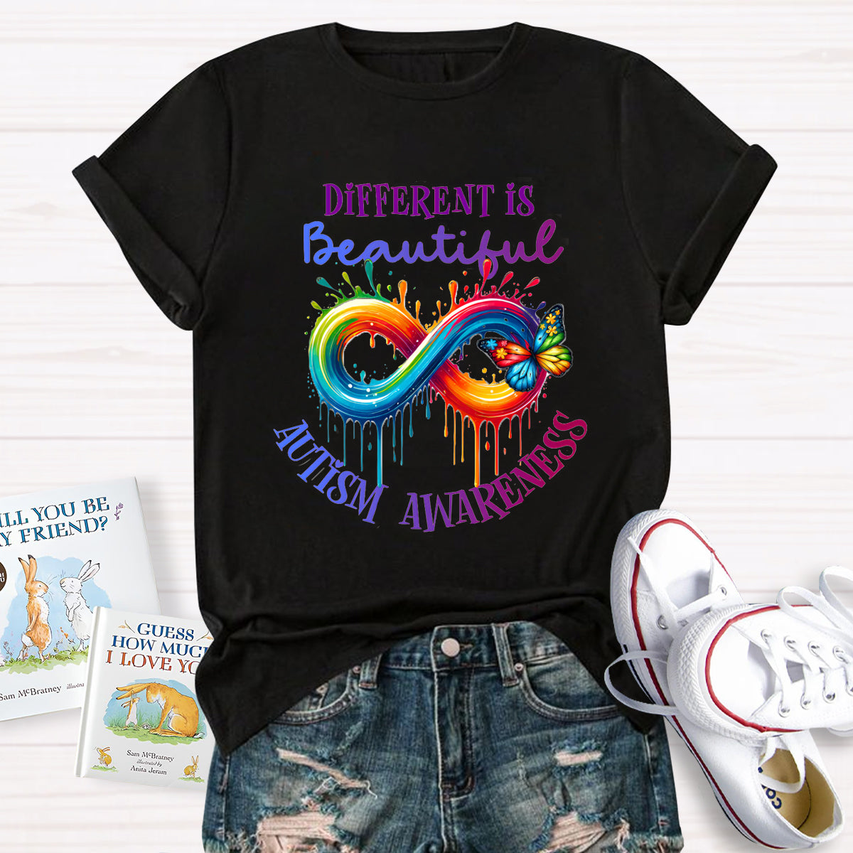 Different Is Beautiful Autism Awareness T-Shirt