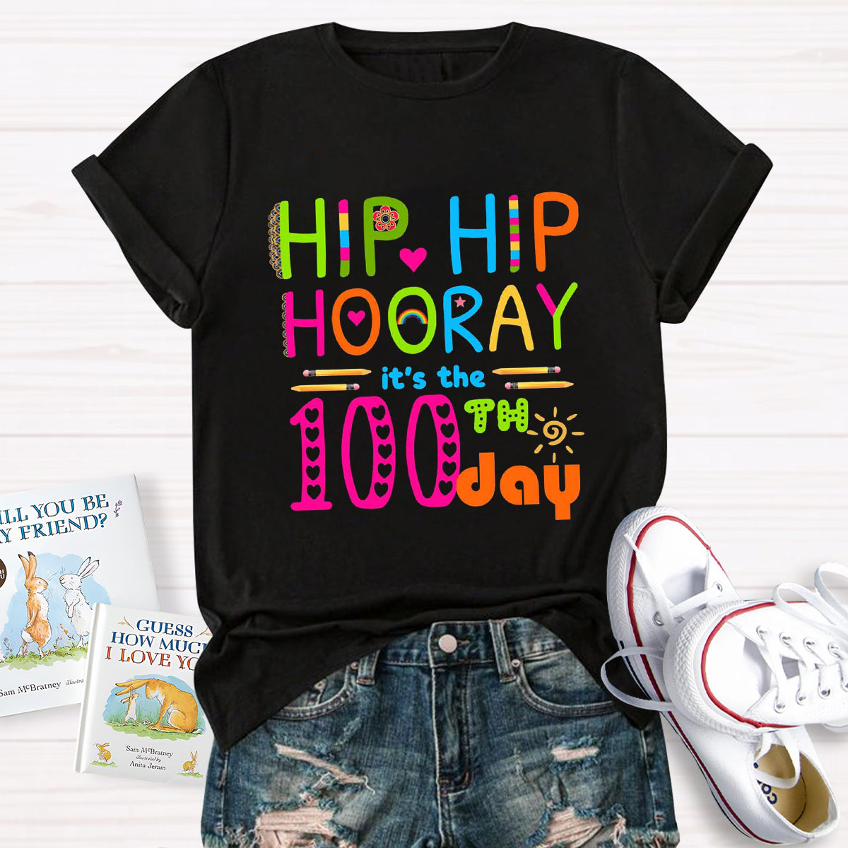 Hip Hip Hooray It's The 100th Day T-Shirt