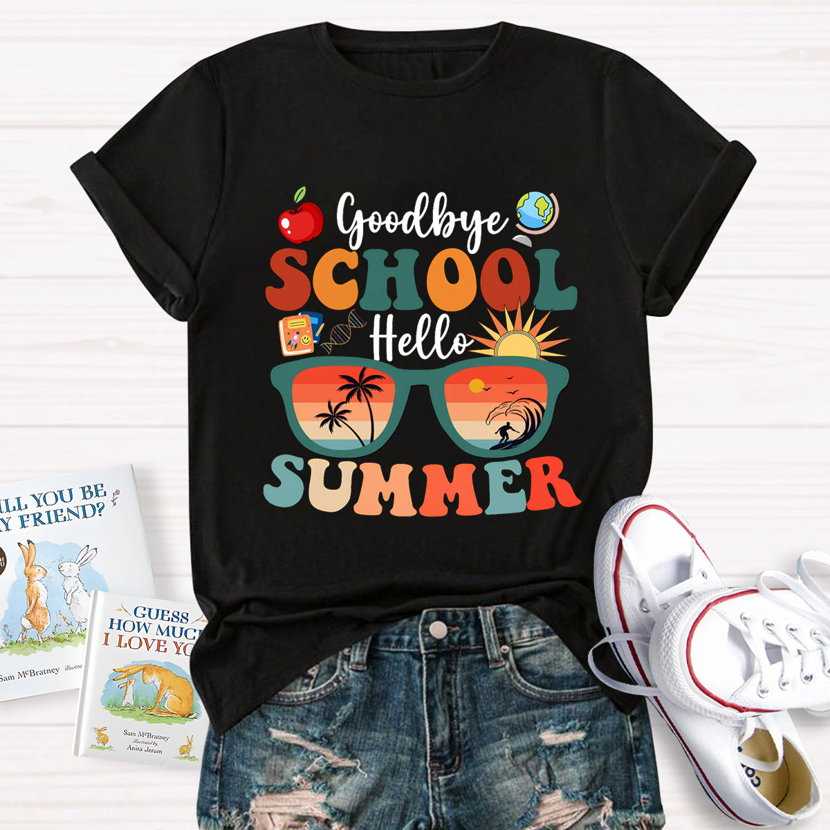 Goodbye School Hello Summer Teacher T-Shirt
