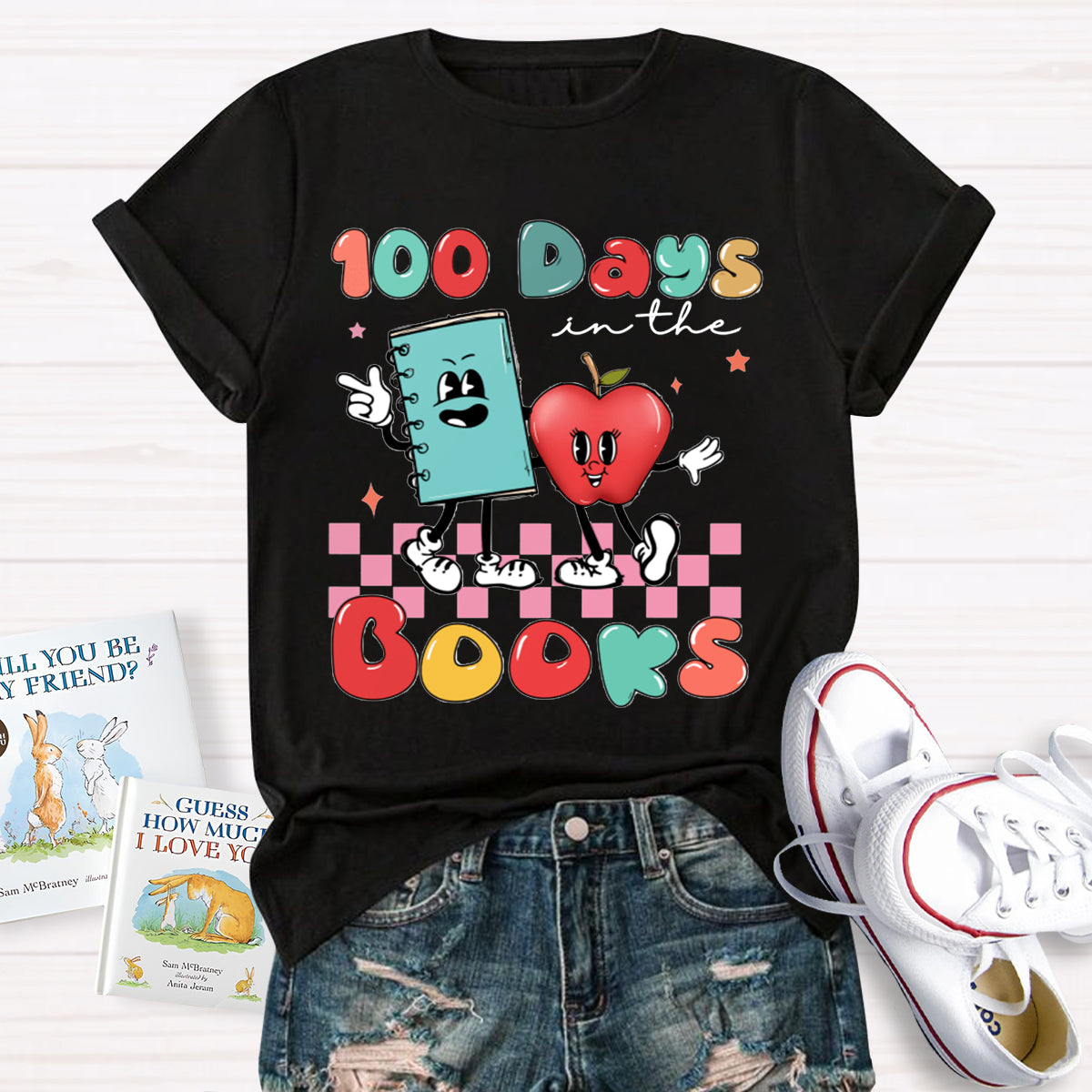 100 Days In The Books Teacher T-Shirt