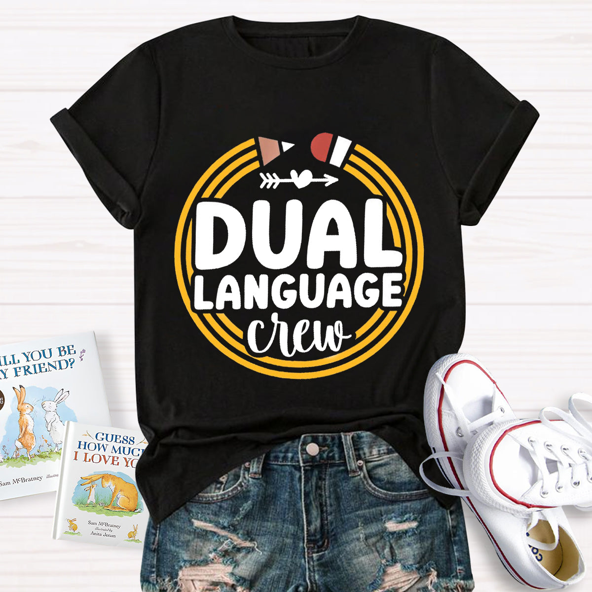 Dual Language Crew Teacher T-Shirt