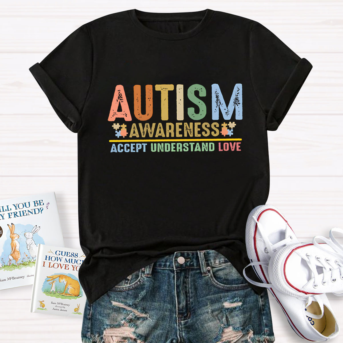 Autism Awareness Accept Understand Love Teacher T-Shirt