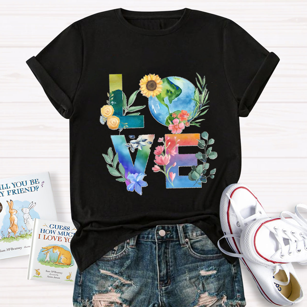 Love Our Planet Earth Day Teacher T-Shirt