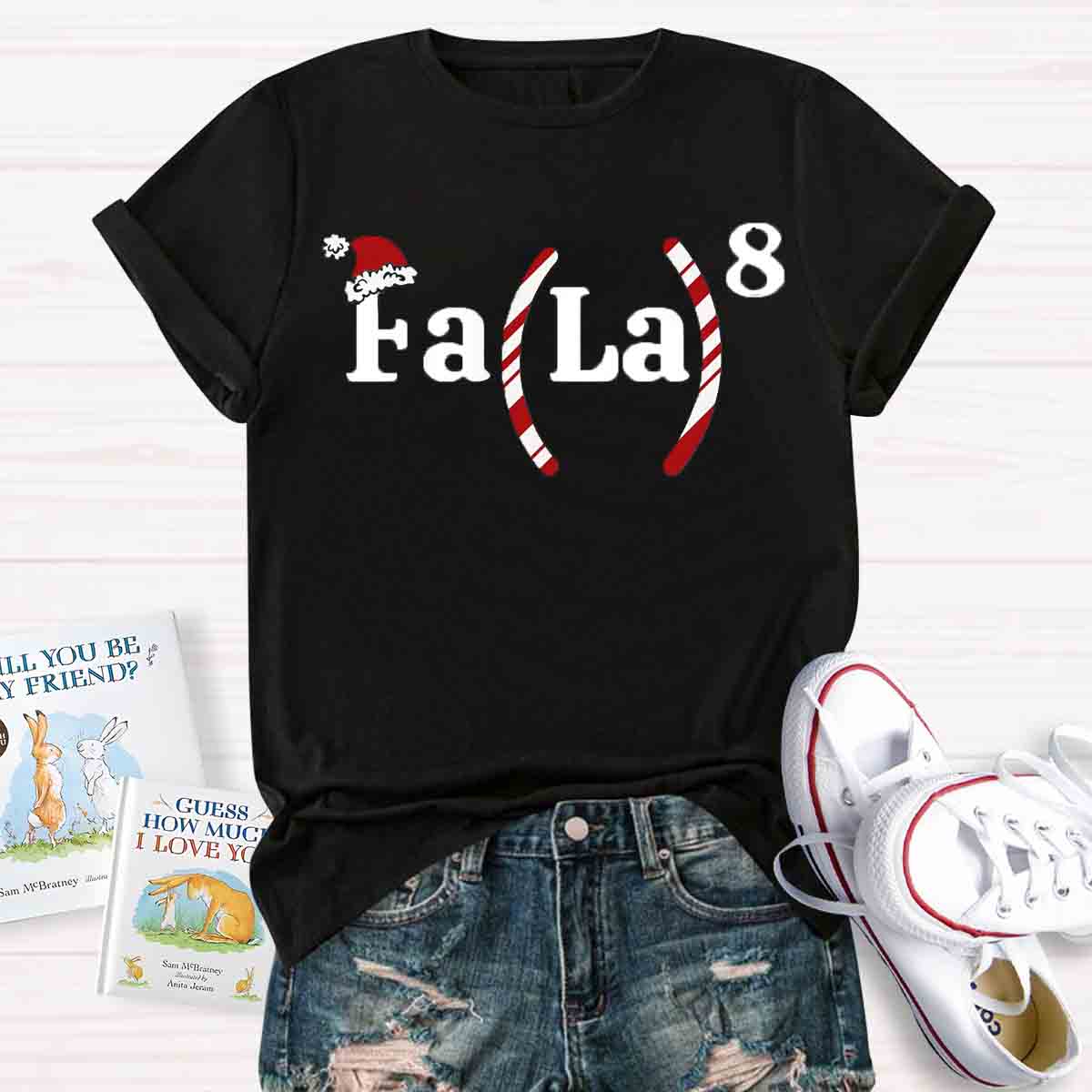 Fala Fun Numbers Christmas Teacher T-Shirt