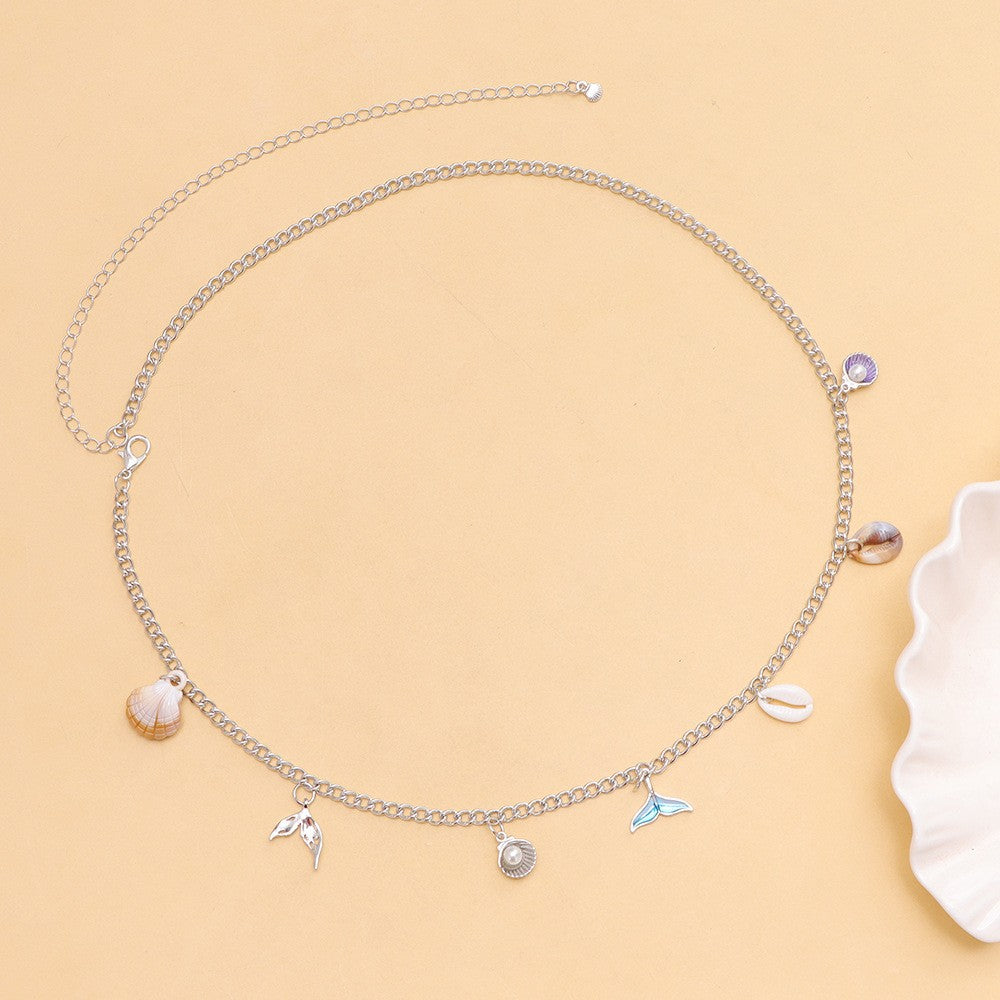 Bohemian Beach-Style Seashell & Conch Pendant Necklace And Bracelet Set