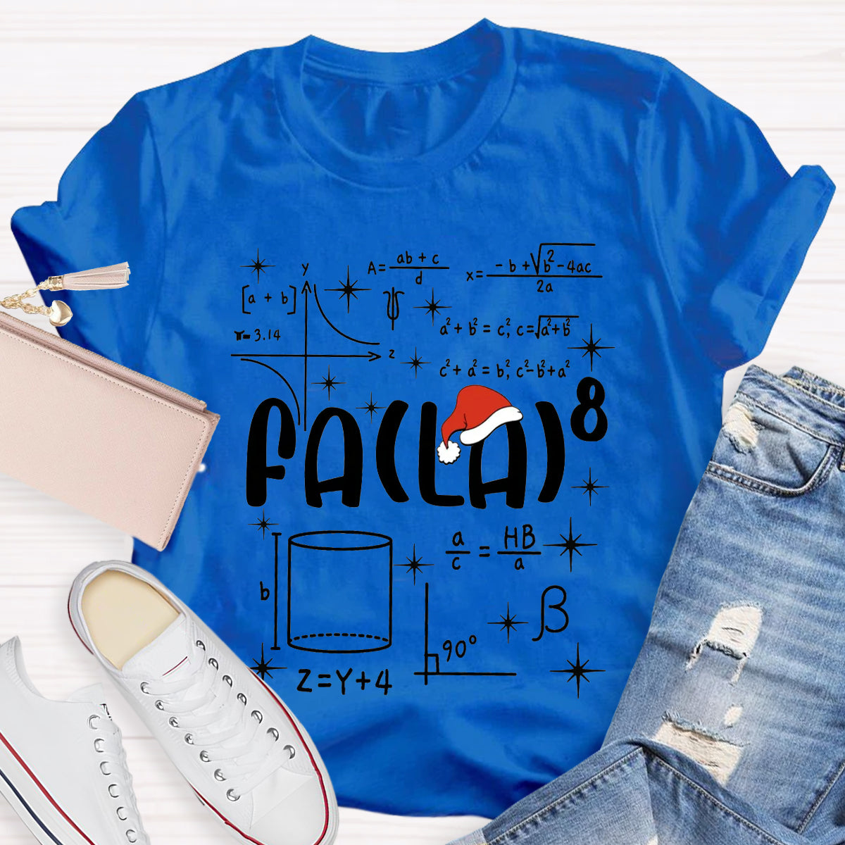 Fa La Math Teacher Christmas T-Shirt
