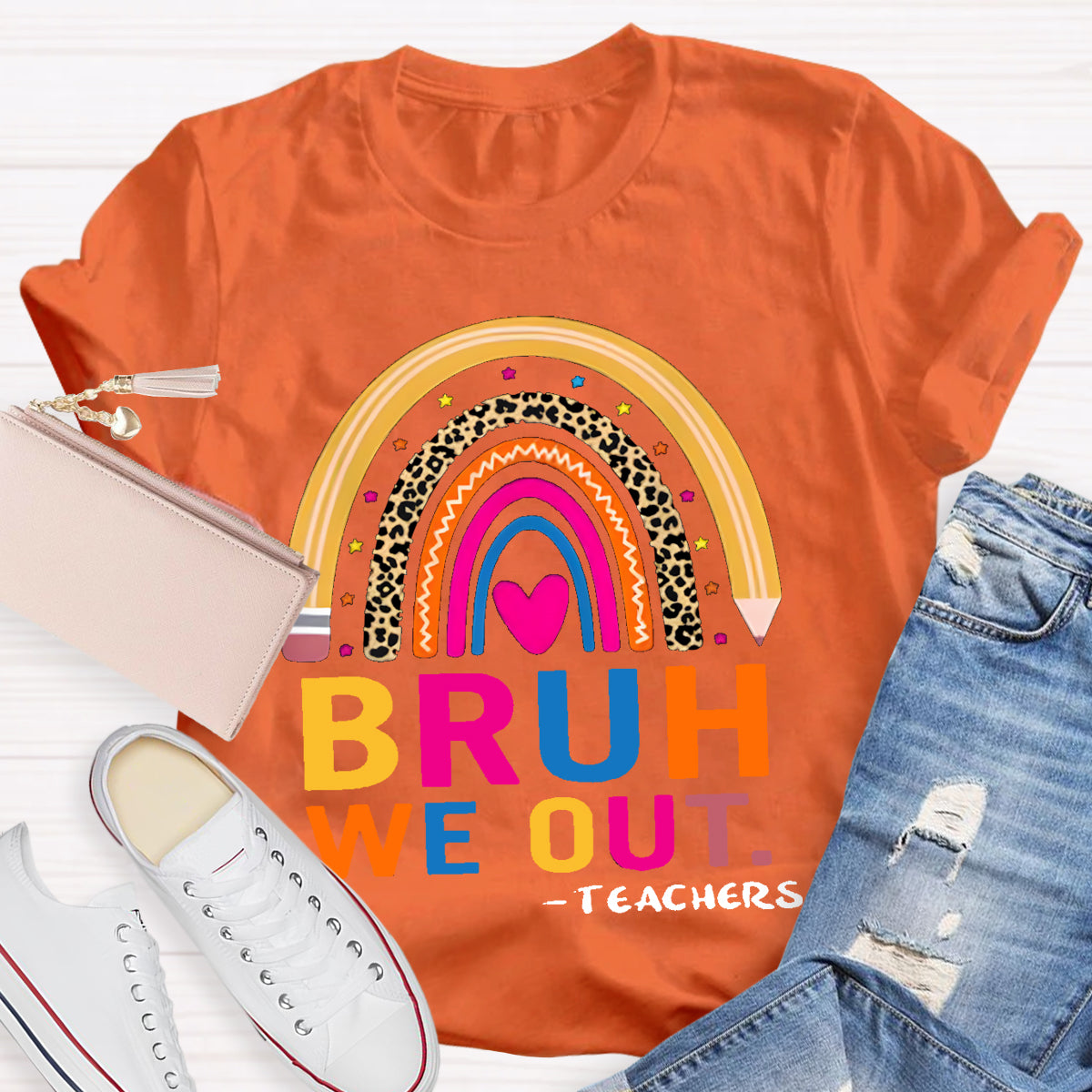 Bruh We Out Teachers Teacher T-Shirt