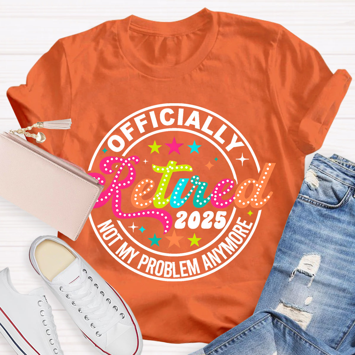 Personalize Year Retired Star Teacher T-Shirt