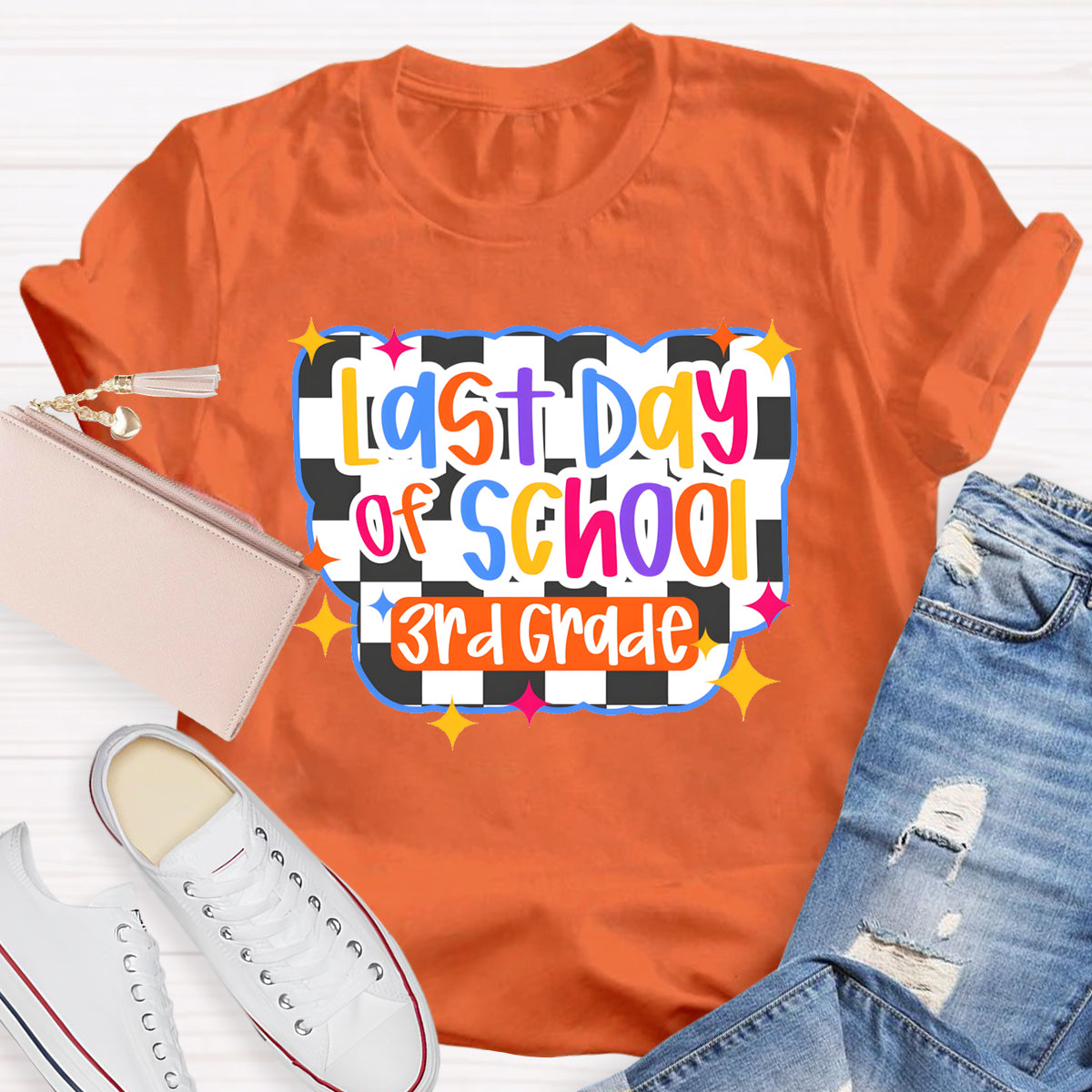 Personalize Grade Last Day Of School Teacher T-Shirt