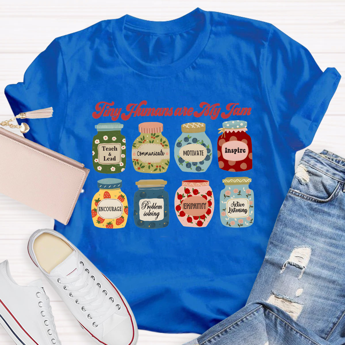 Tiny Human Are My Jam Teacher T-Shirt