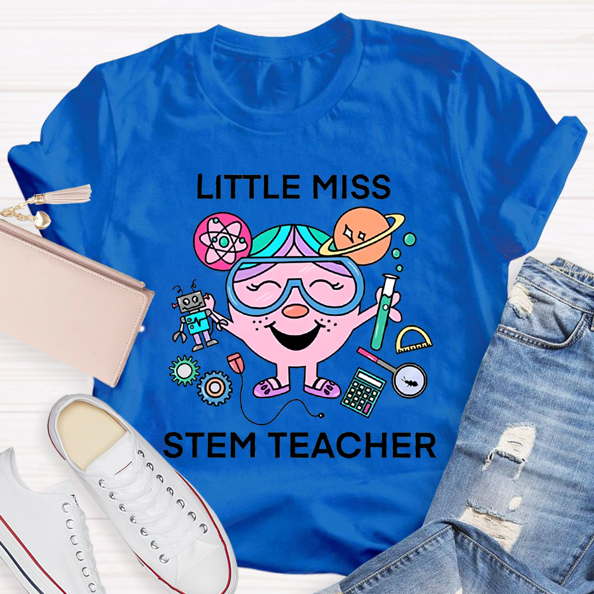 Little Miss Stem Teacher T-Shirt