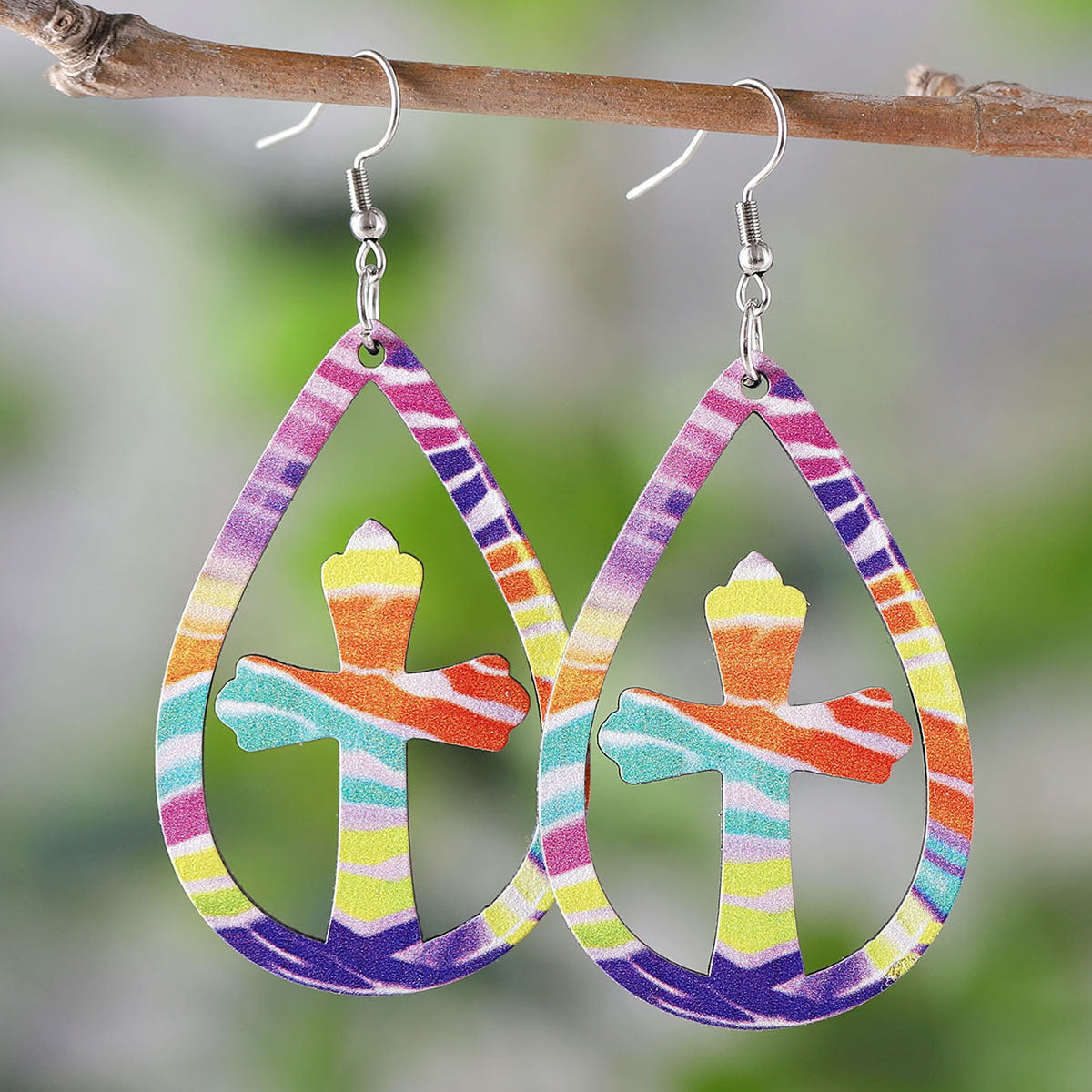 Easter Egg Basket Dwarf Colorful Rabbit Carrot Earrings