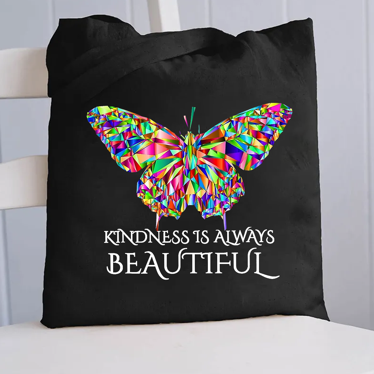 Kindness Is Always Beautiful Butterfly Canvas Tote Bag