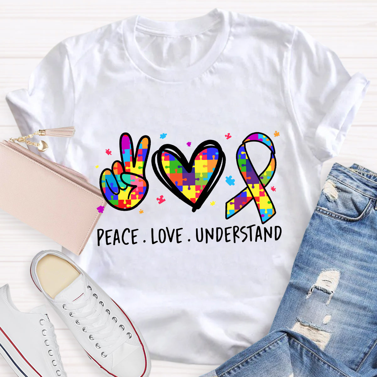 Peace Love Understand Teacher T-Shirt
