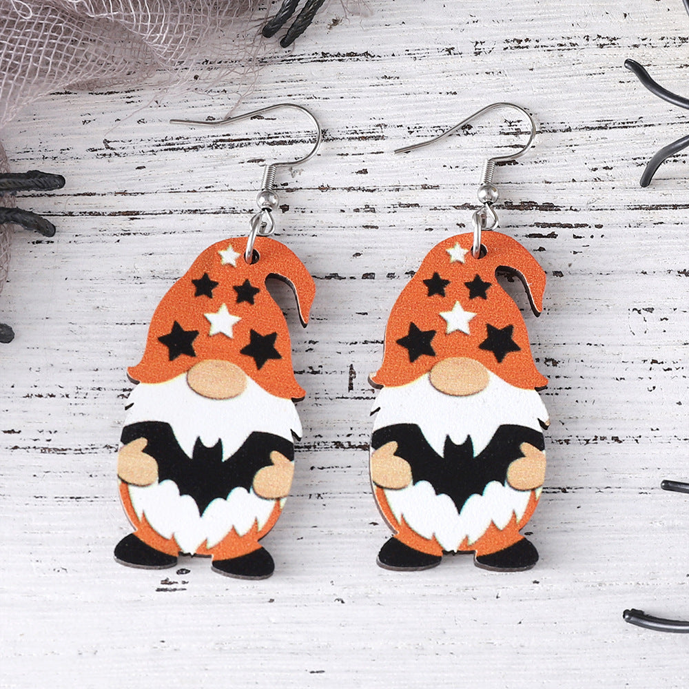 Bat Skull Cute Dwarf Pendant Earrings