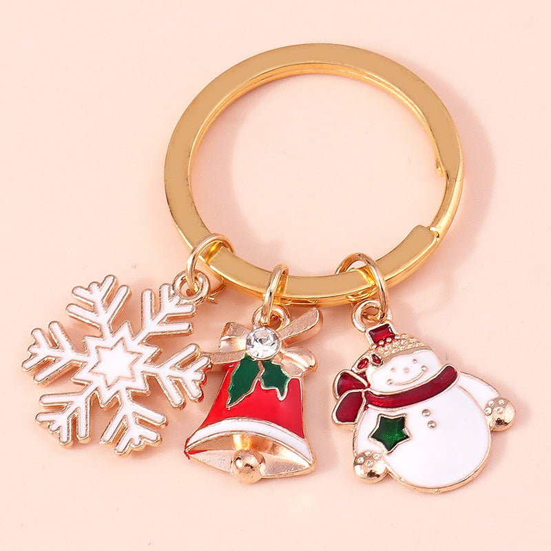 Christmas Keychain Santa Claus Christmas Tree