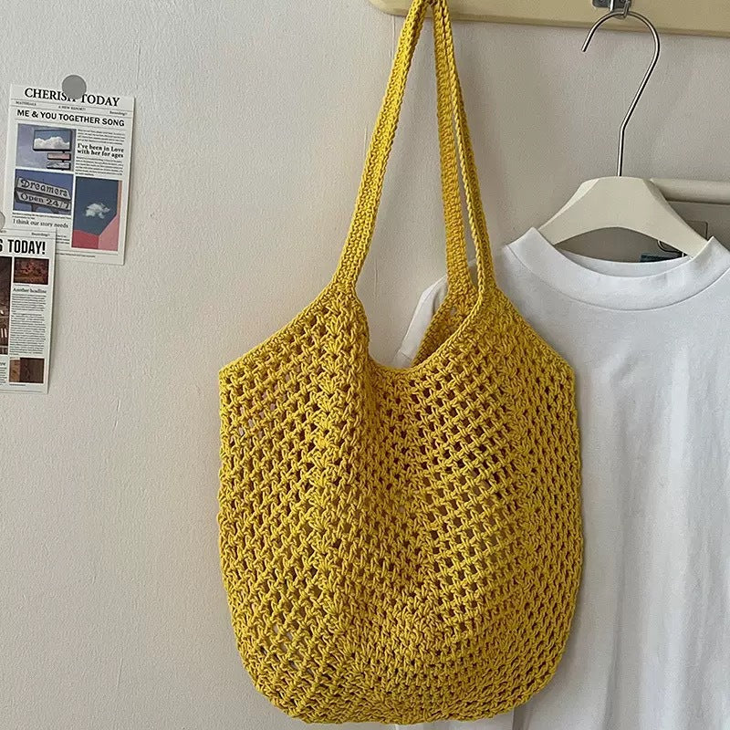 Women's Open-Weave Tote Bag — Summer Beach & Vacation Bag