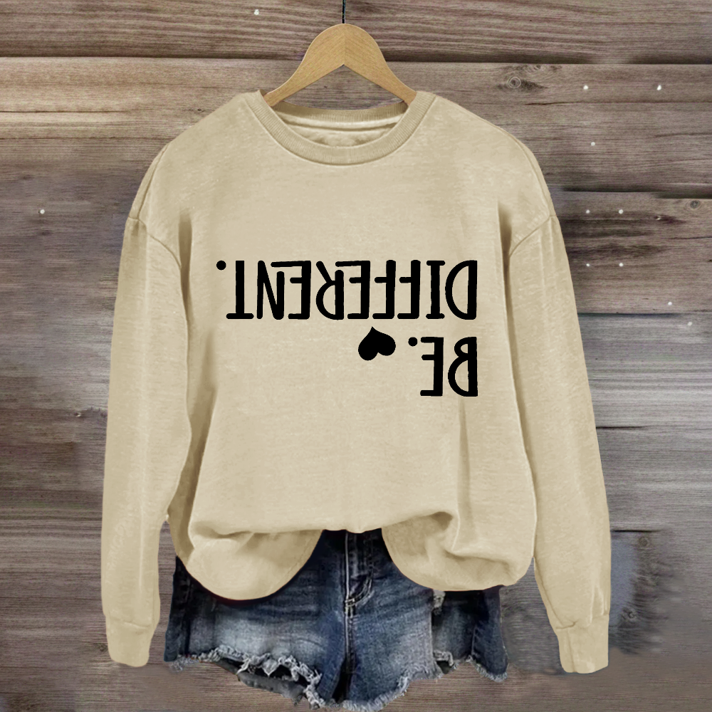 Be Different Text Reflection Sweatshirt