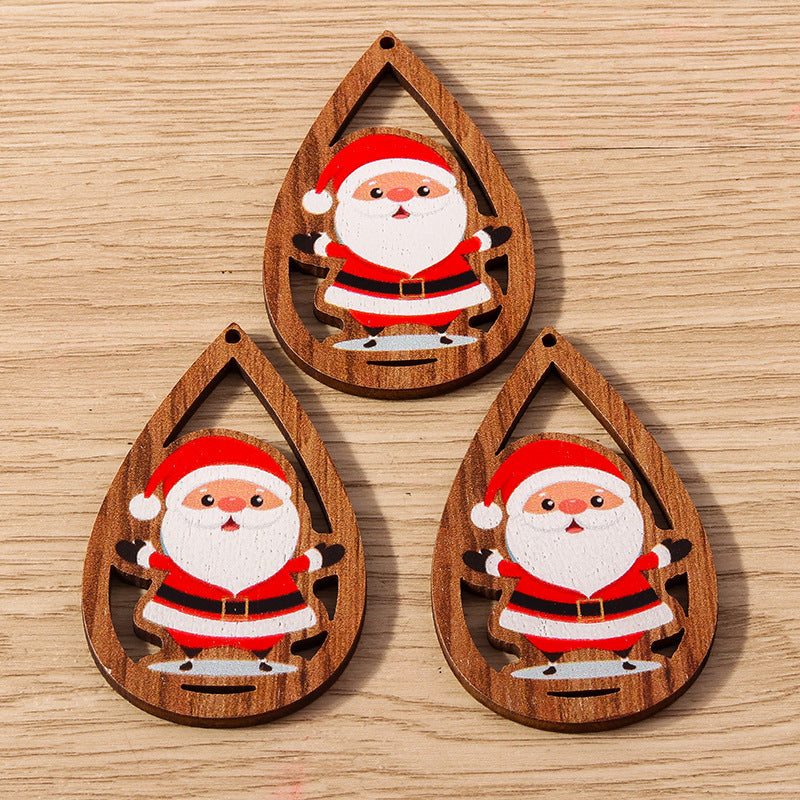Cute Water Drop Santa Claus Elk Tree Gift Ornament