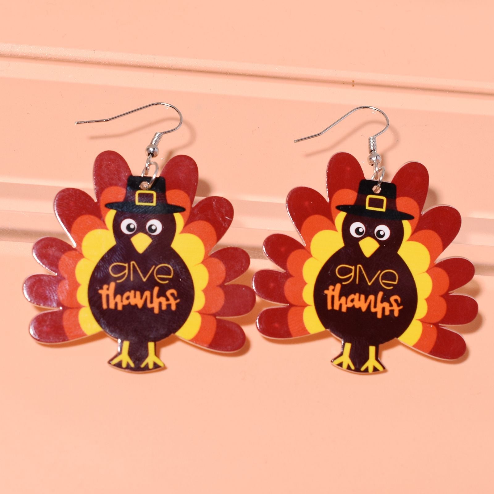 Thanksgiving Turkey Acrylic Earrings