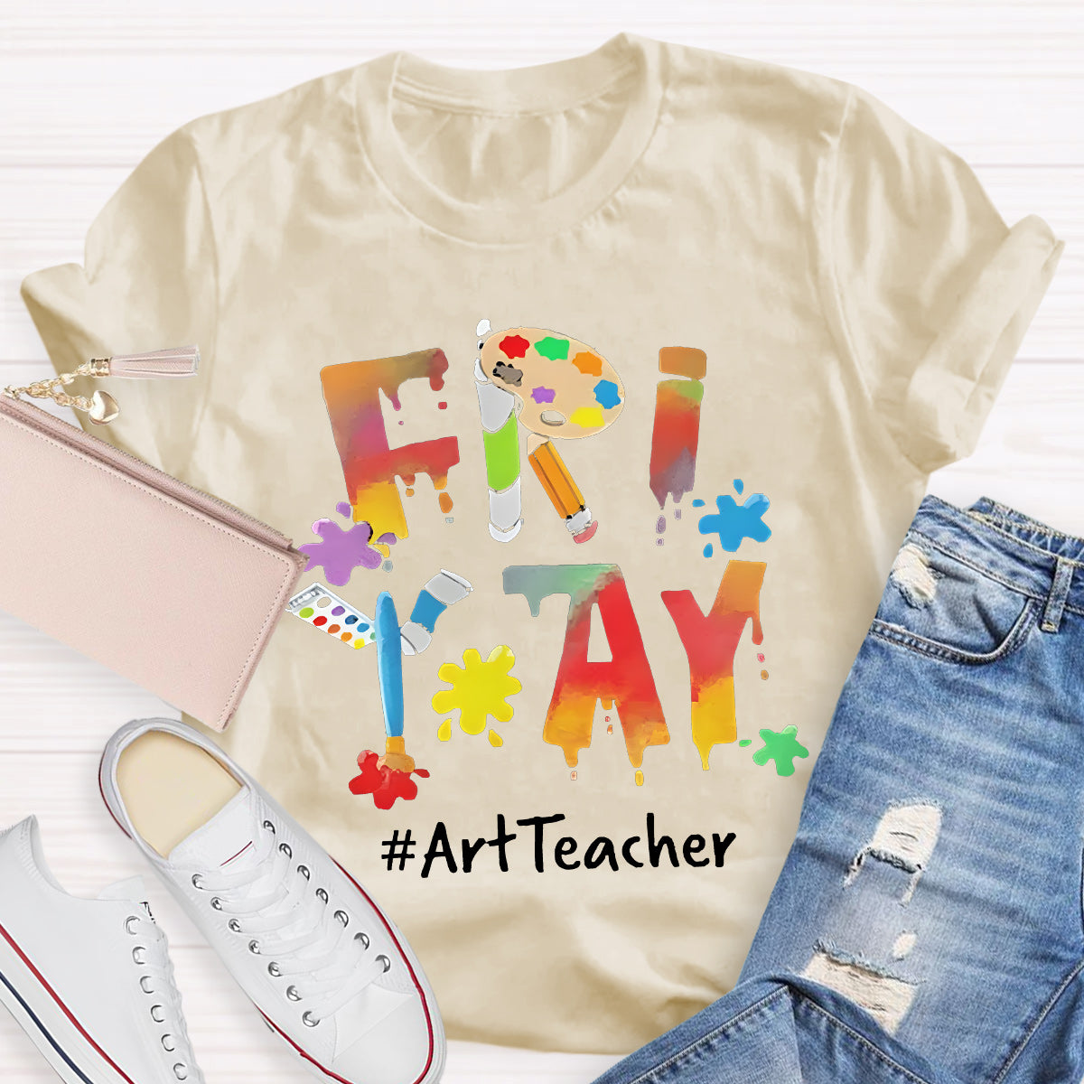 Fri Yay Art Teacher Pencil Teacher T-Shirt