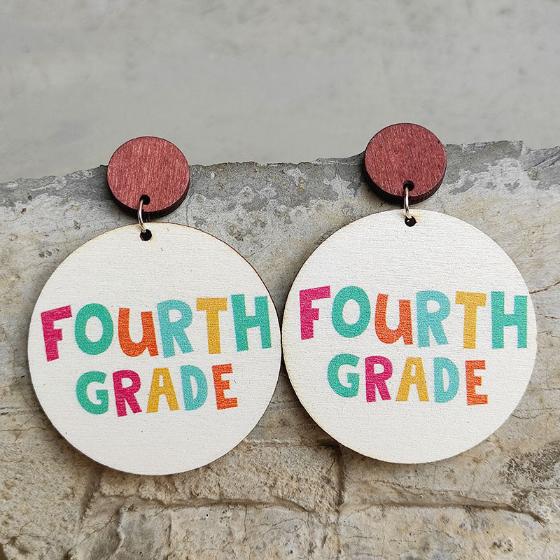 Colorful Letter Semester Grade Earrings