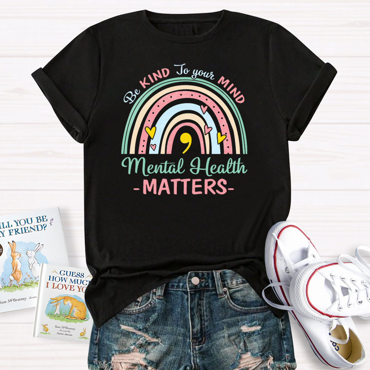 Be Kind To Your Mind Mental Health Matters Positive Quote T-Shirt