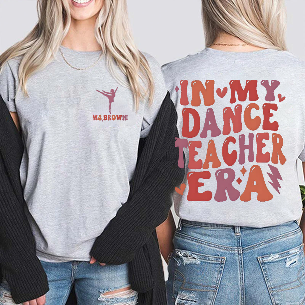 Personalized Name In My Dance Era Double Printed T-shirt