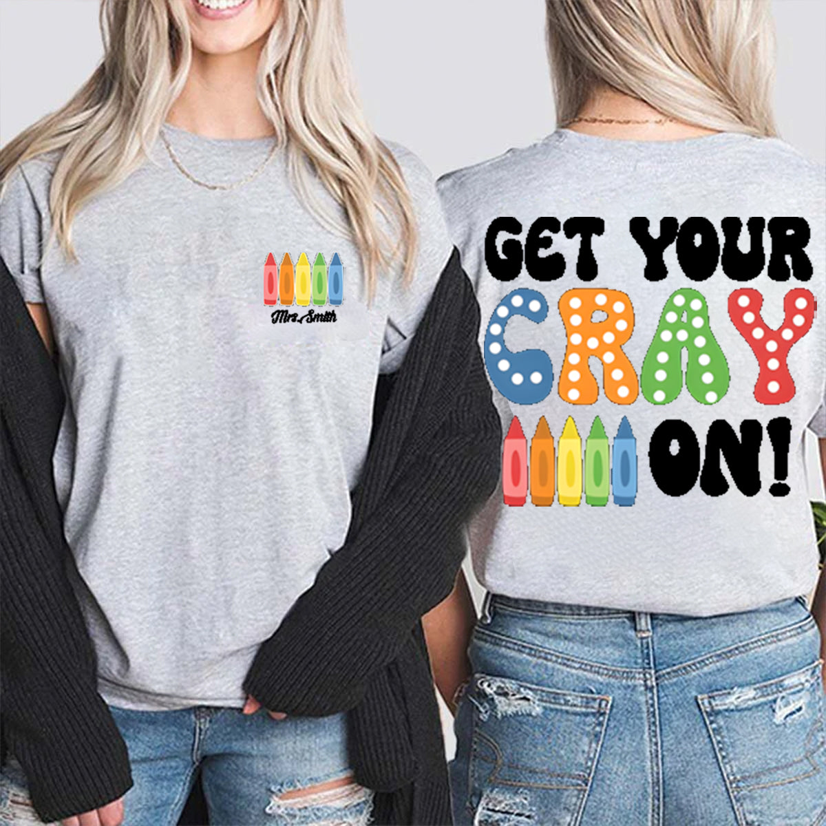 Personalized Name Get Your Cary On Double Printed T-shirt