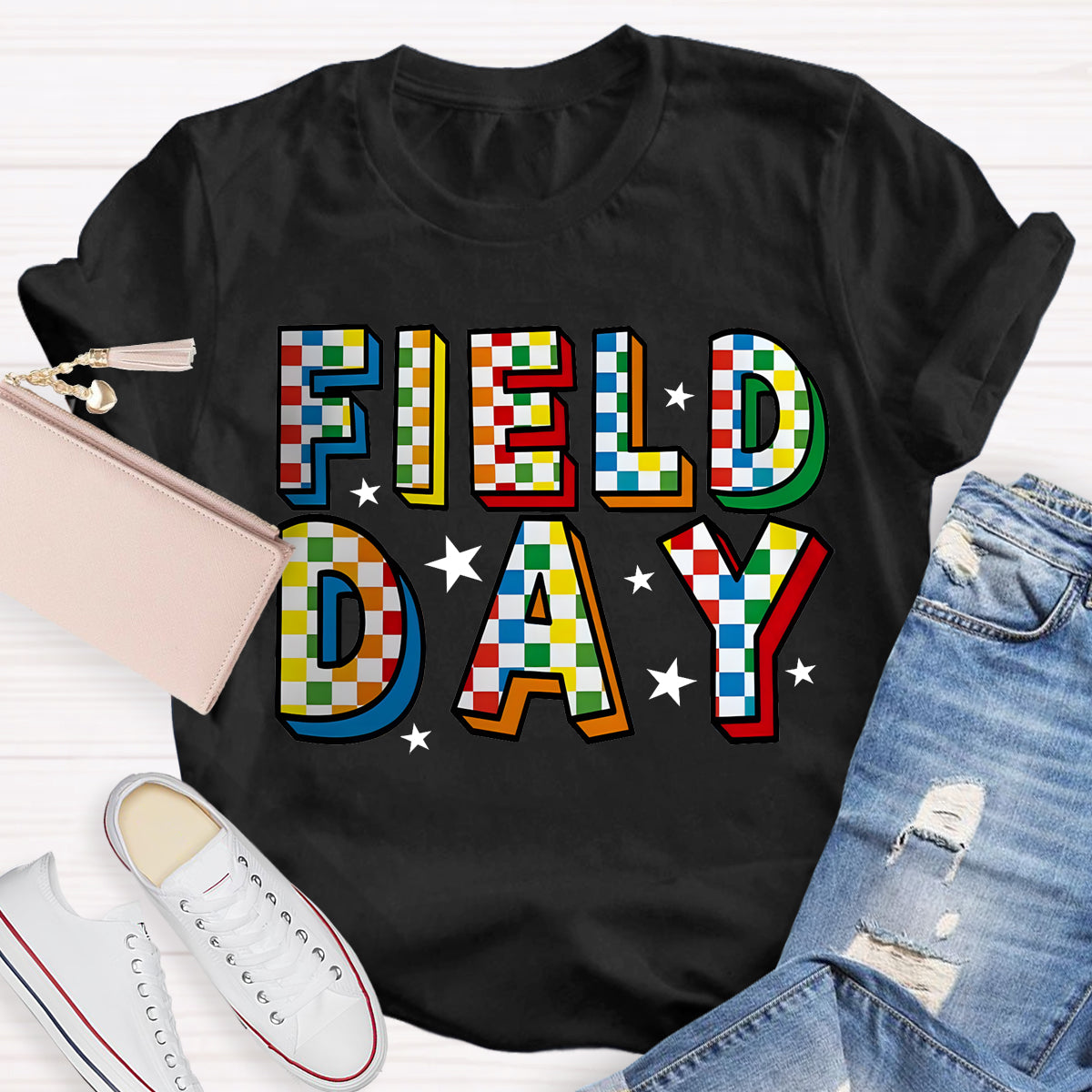 Field Day Black Star Teacher T-Shirt