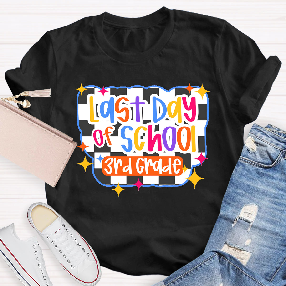Personalize Grade Last Day Of School Teacher T-Shirt