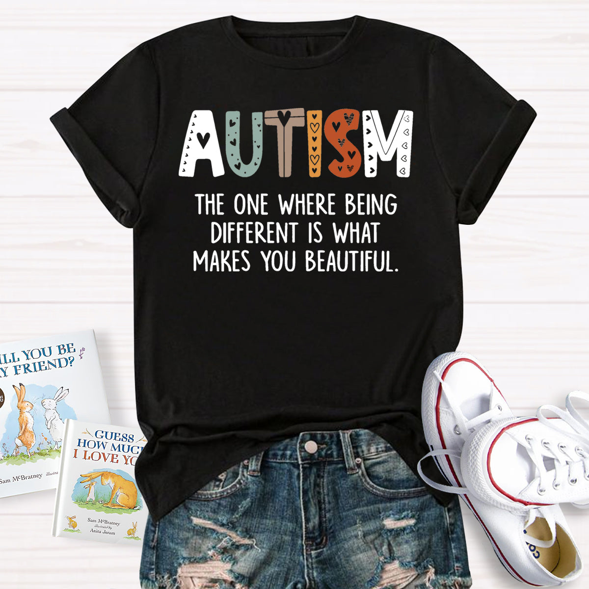 Autism The One Where Being Different Is What Make You Beautiful T-Shirt