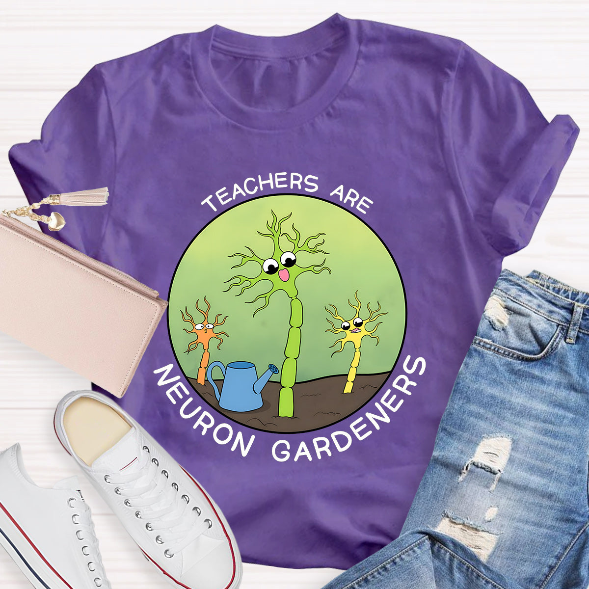 Teachers Are Neuron Gardeners Teacher T-Shirt