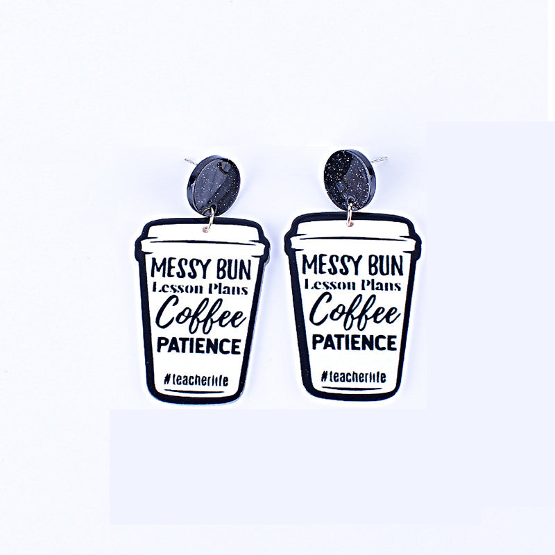 Rainbow Pencil Teacher Earrings