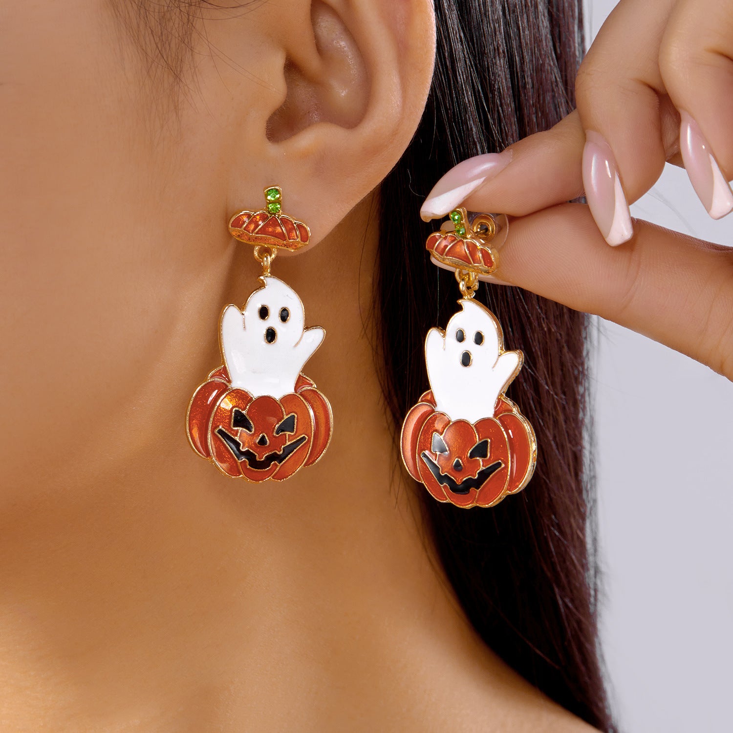 Halloween Earrings Pumpkin Ghost