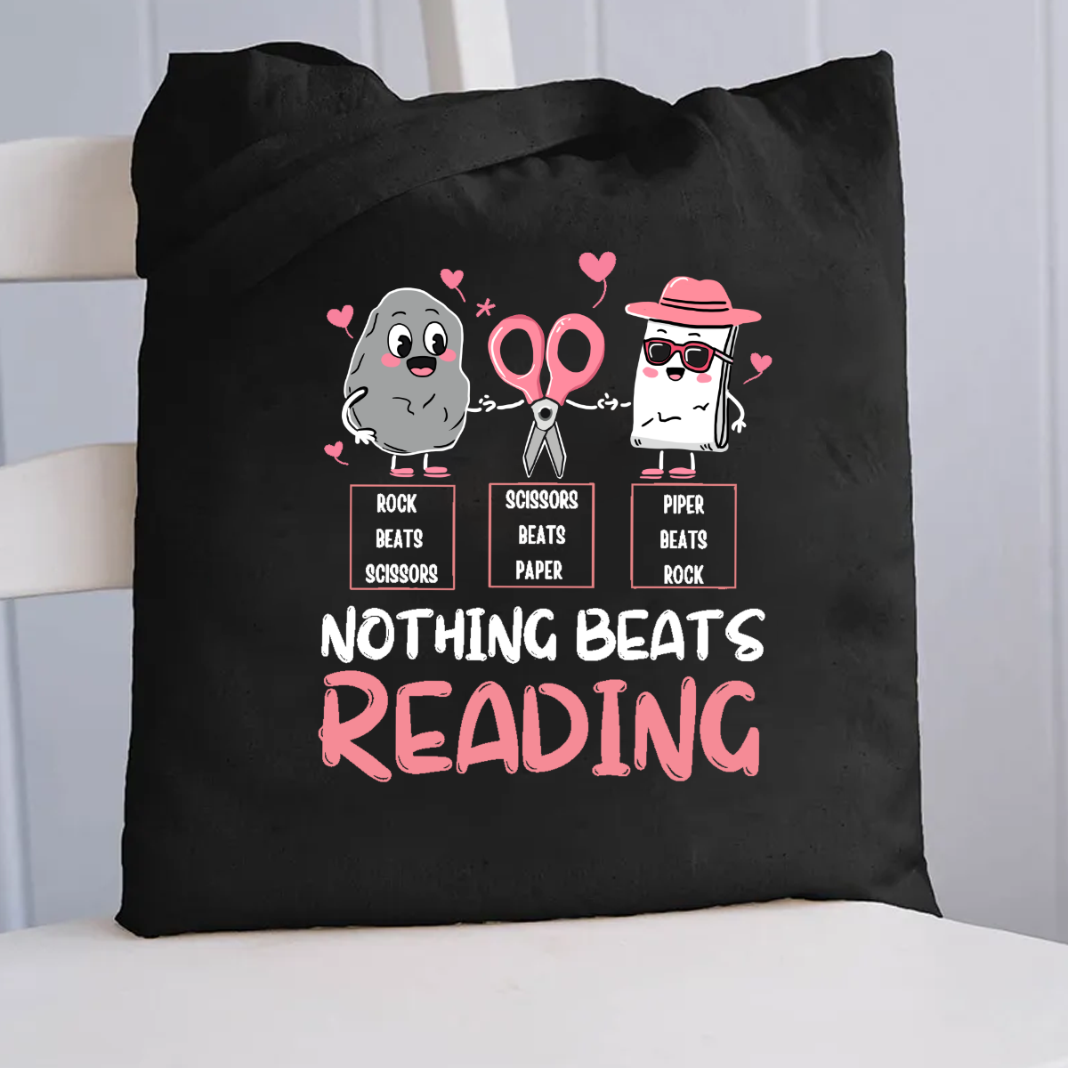 Nothing Beats Reading Canvas Tote Bag