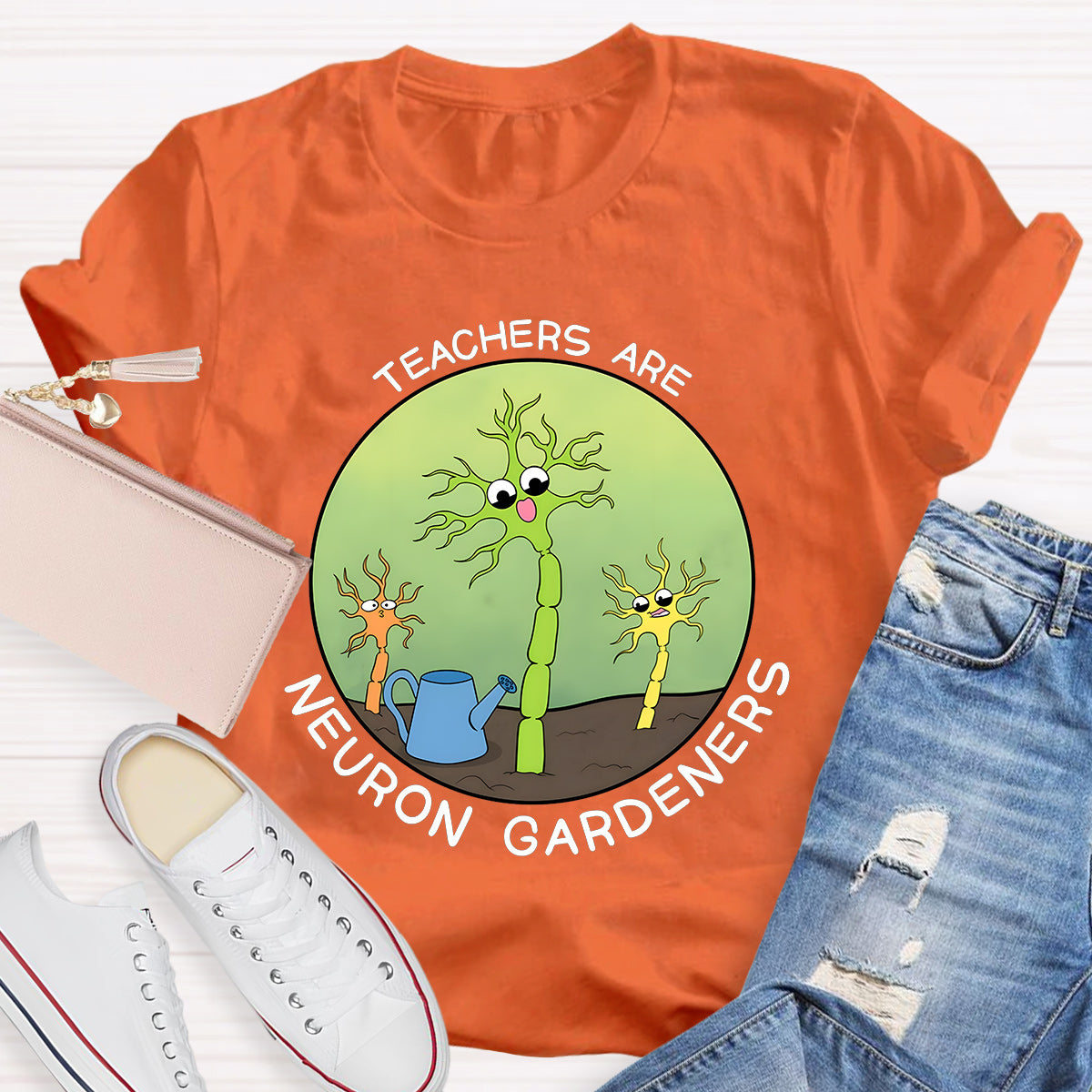 Teachers Are Neuron Gardeners Teacher T-Shirt